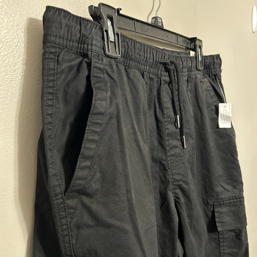 No Boundaries Pants M 32-34 Black New Straight Fit Drawstring Utility Cargo Y2k - Picture 8 of 12